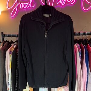 Croft & Barrow Black Ribbed Sweater